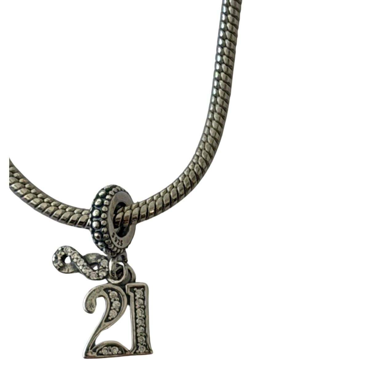 21st Birthday Silver Plated Charm Bracelet - Add on