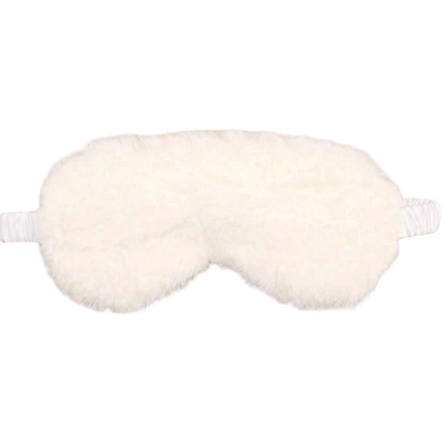 White fluffy eye mask