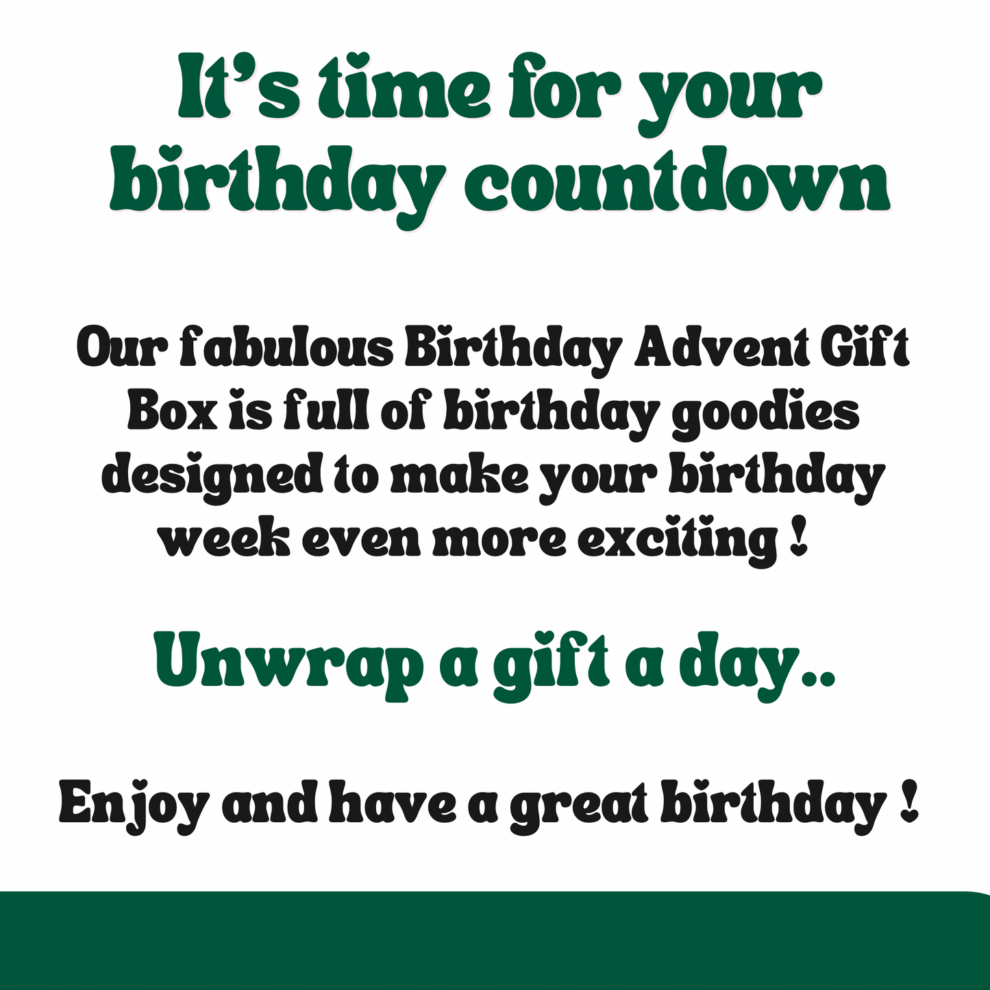 Big Men's Birthday Advent Gift Box - 7 Days of Birthday Surprises