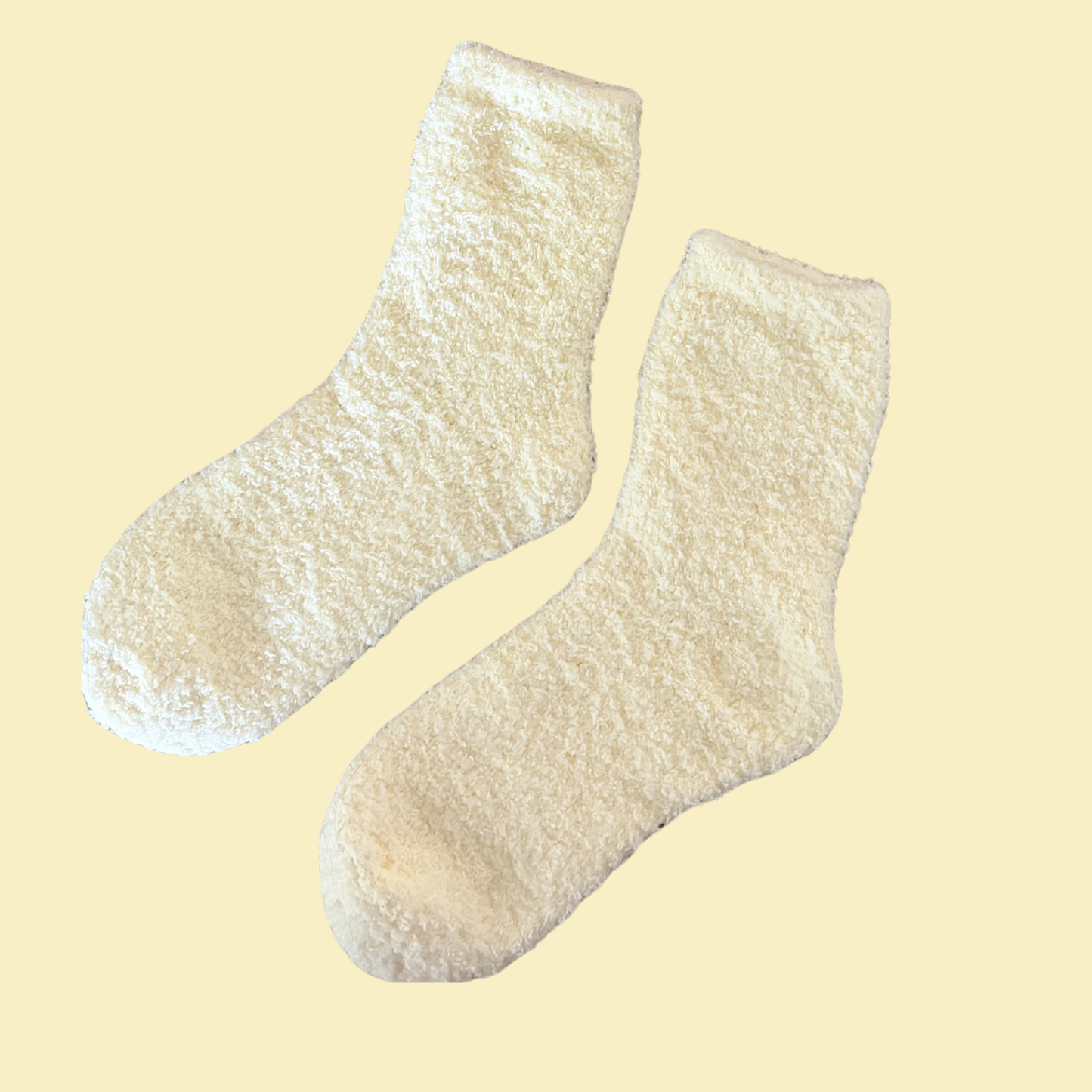 Pair of yellow Fluffy socks