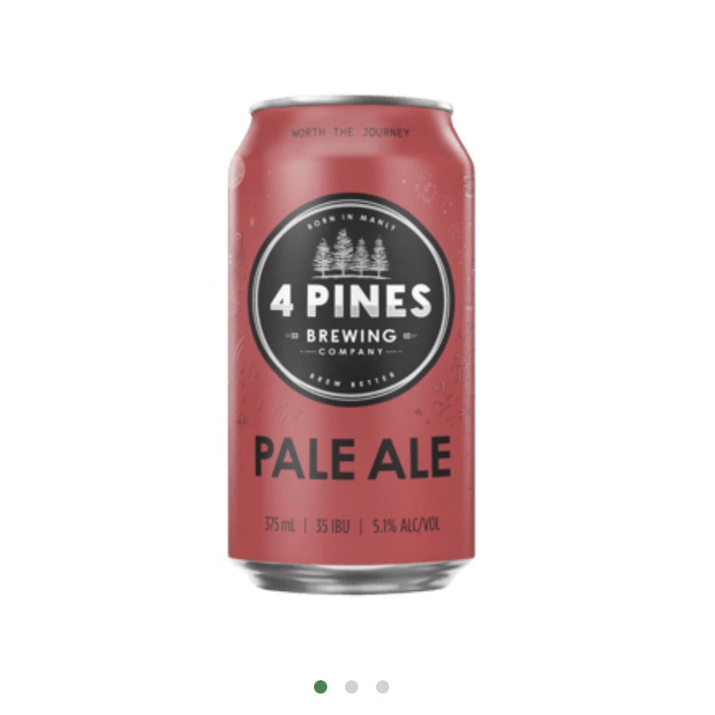 Red can of 4 Pines Pale Ale on a white background
