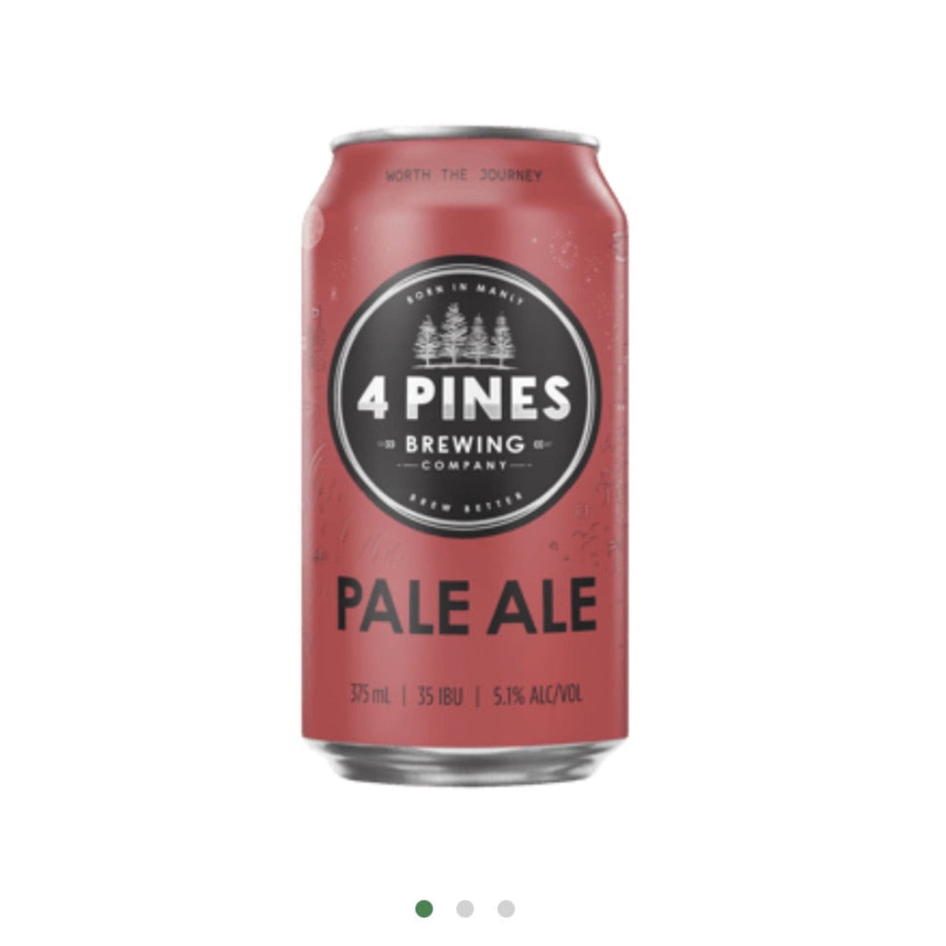 Red can of 4 Pines Pale Ale on a white background