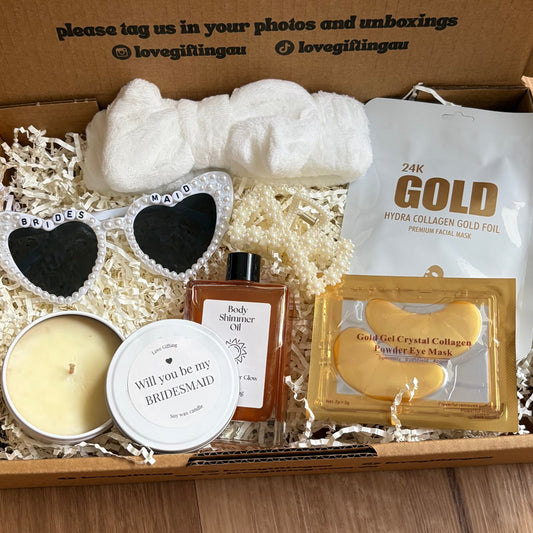 Will You Be My Bridesmaid Shimmer Gift Box - Bridesmaid Proposal Box Australia
