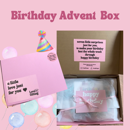 Teen Birthday Advent Gift Box - 7 Days of Birthday Surprises