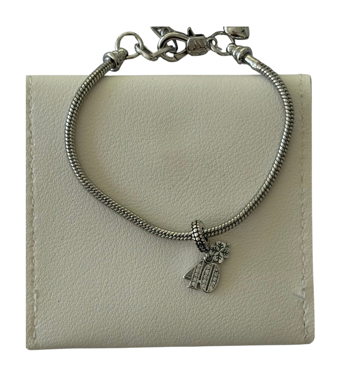 40th Birthday Silver Plated Charm Bracelet  - Add on