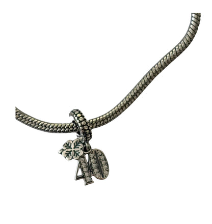 40th Birthday Silver Plated Charm Bracelet  - Add on