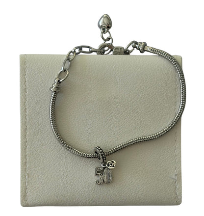 50th Birthday Silver Plated Charm Bracelet  - Add on