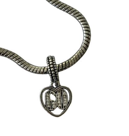 60th Birthday Silver Plated Charm Bracelet  - Add on