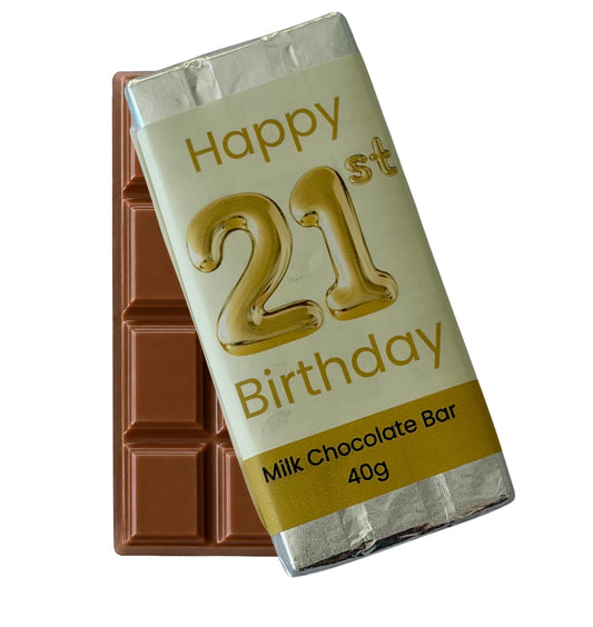 21st Birthday Chocolate Bar - Add on