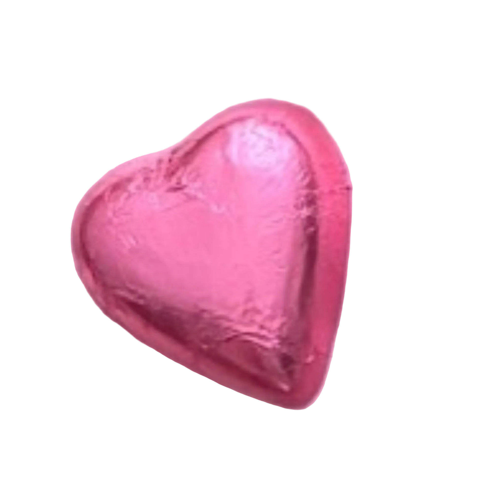 Heart-shaped pink chocolate on a pink background