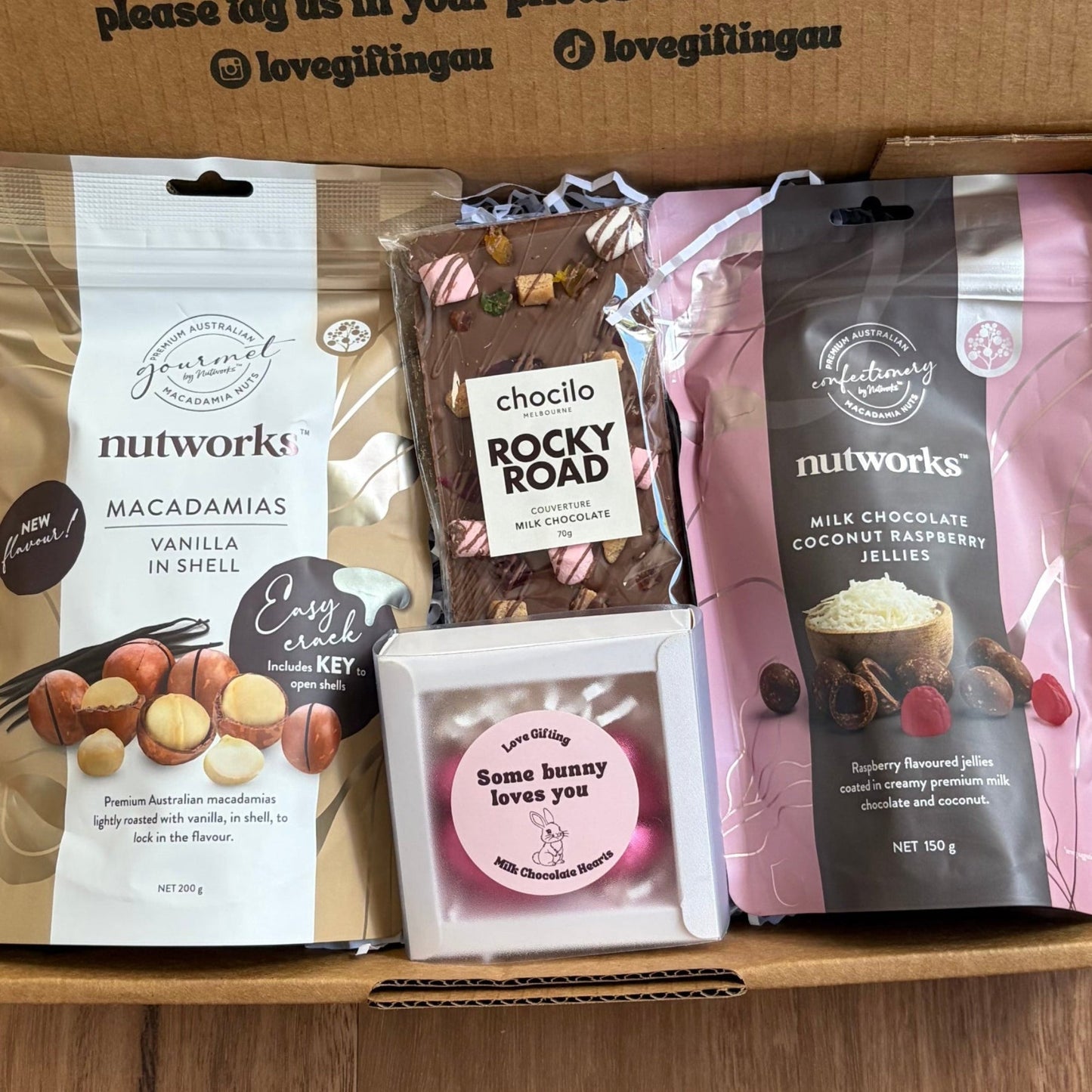 gift box full of Easter treats