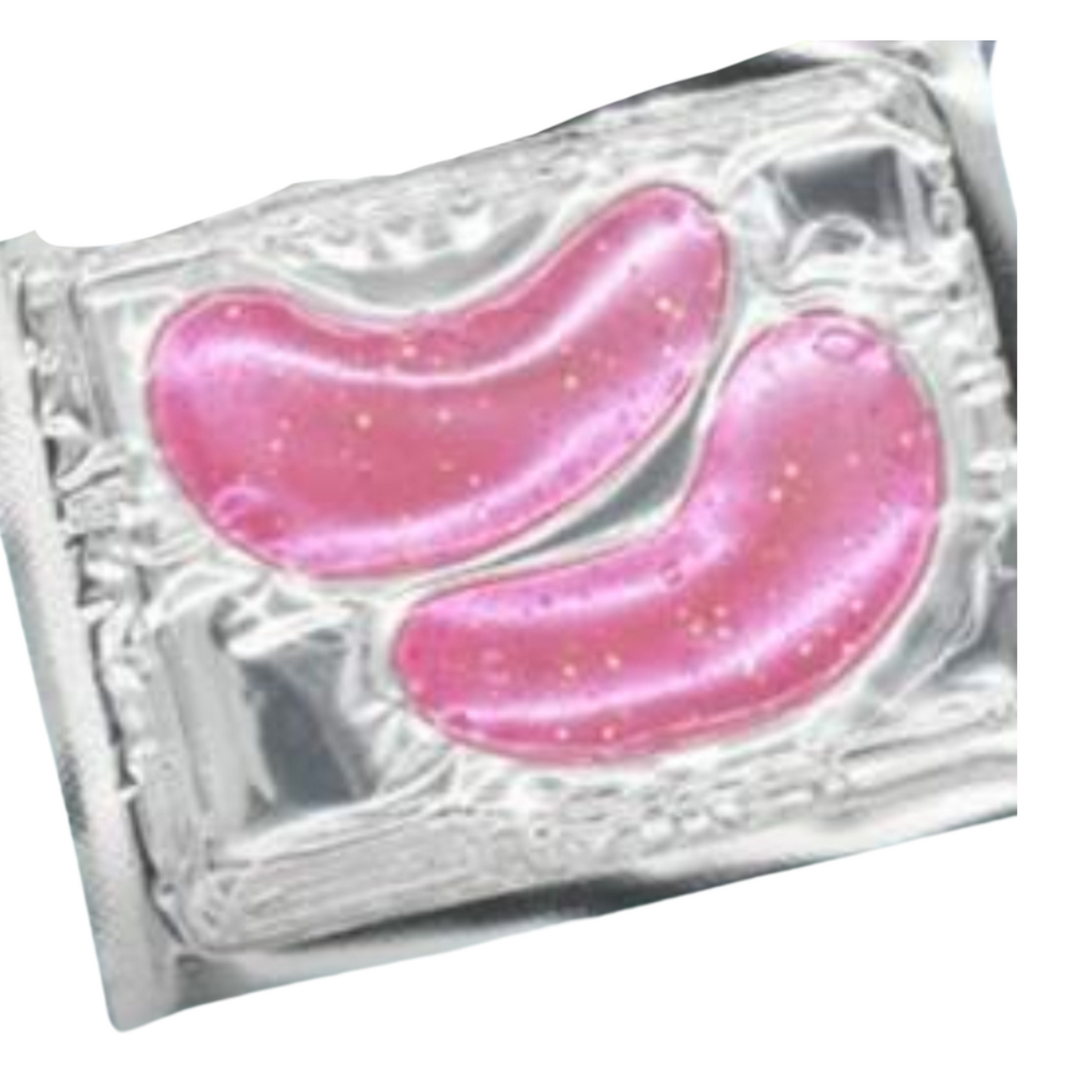 Pink eye patches in a clear packaging on a white background