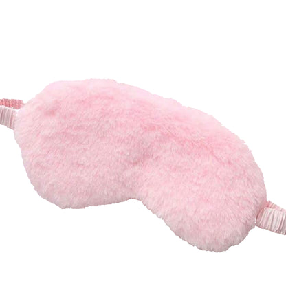 Pink fluffy eye mask 