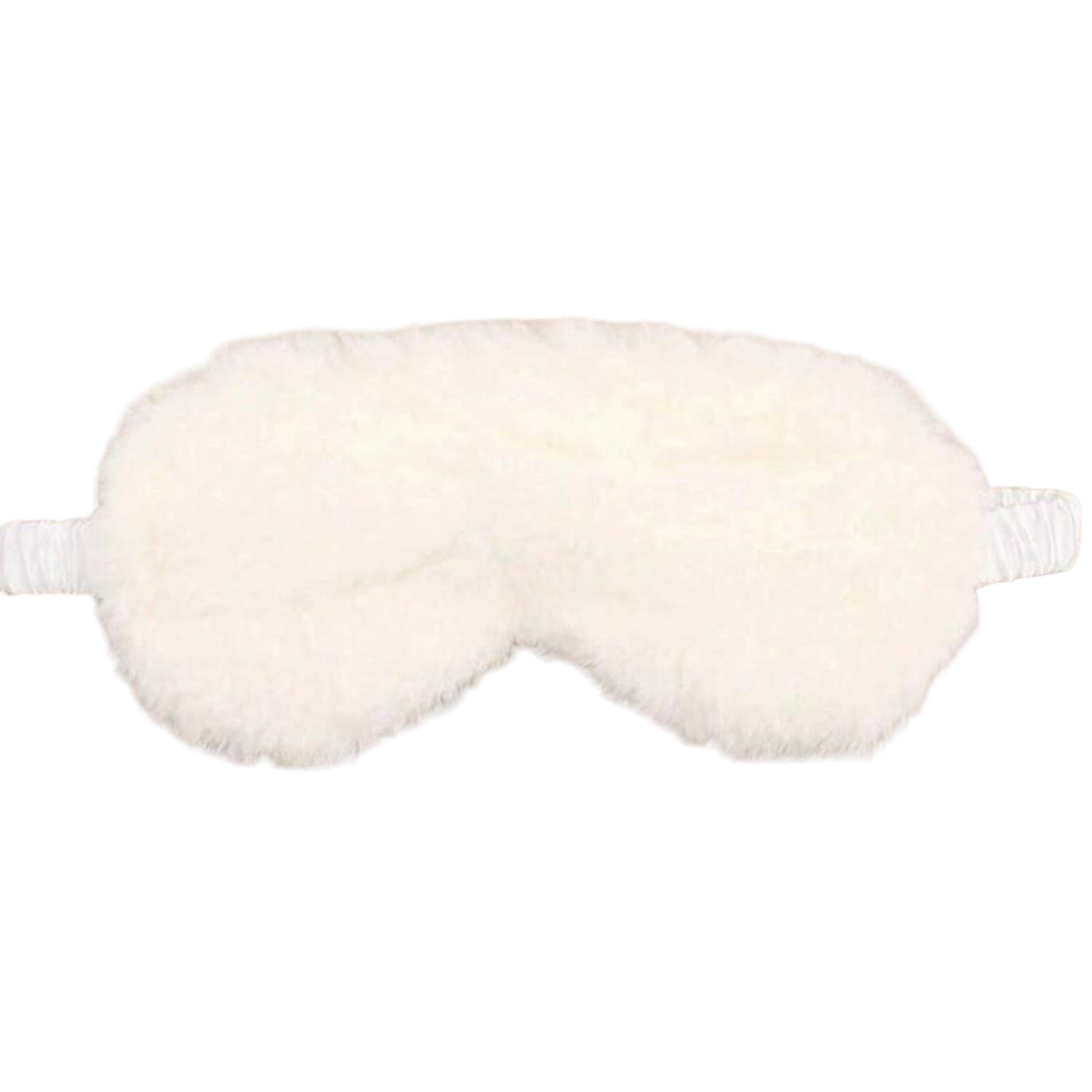 White fluffy eye mask