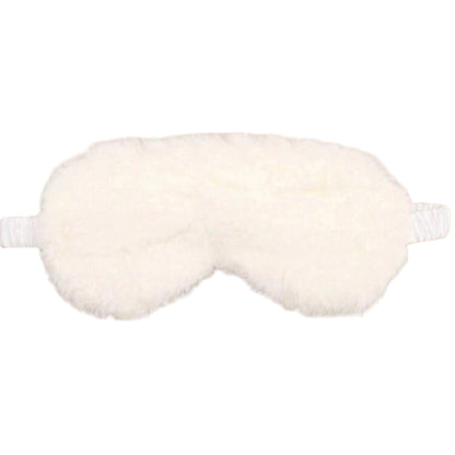White fluffy eye mask