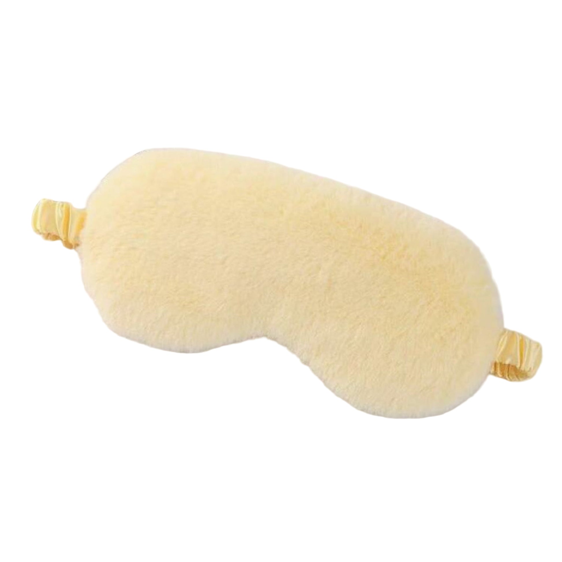Fluffy yellow sleep mask