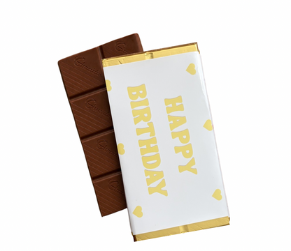 Happy Birthday Gourmet Milk Chocolate Bar - Perfect add on