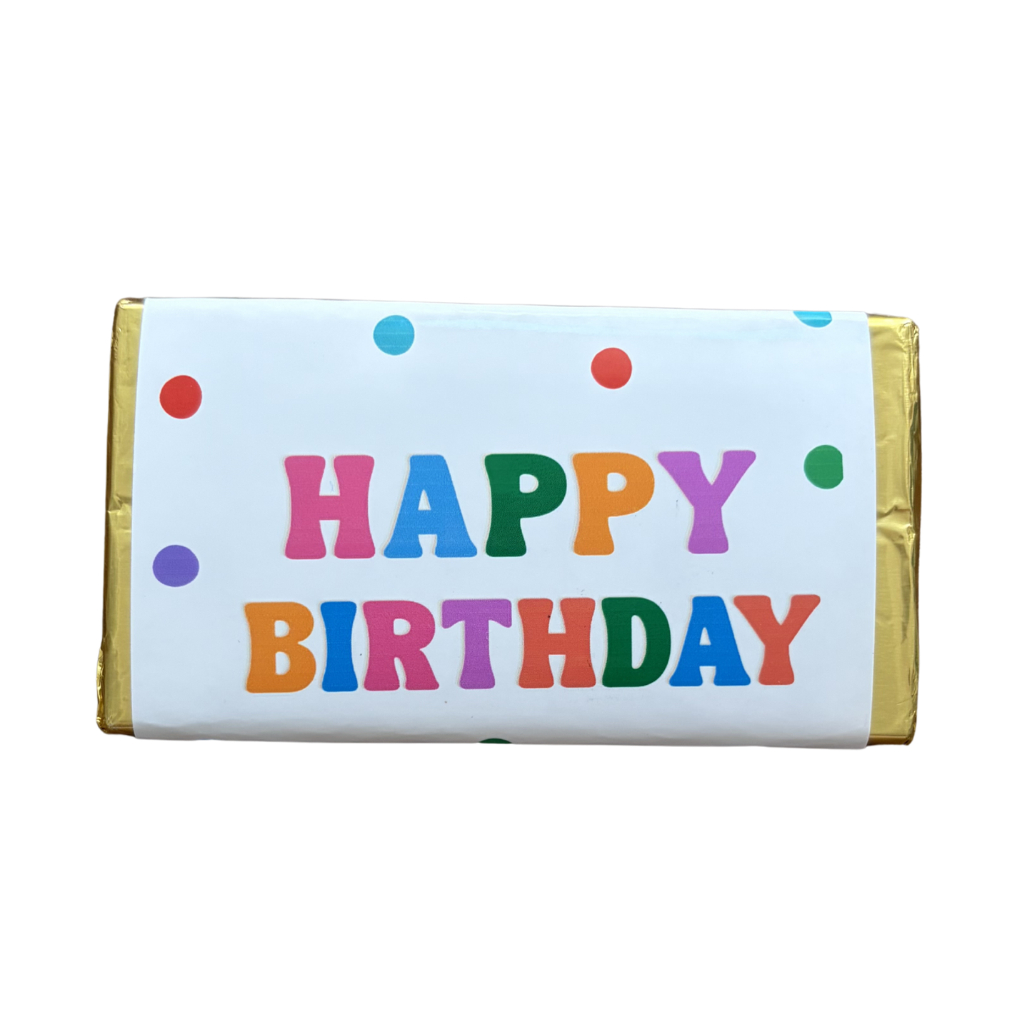 Gourmet Happy Birthday Milk Chocolate Bar - Perfect add on
