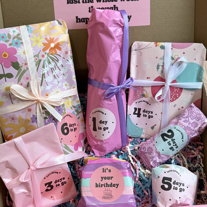 Birthday Advent Gift Box - 7 Days of Birthday Surprises