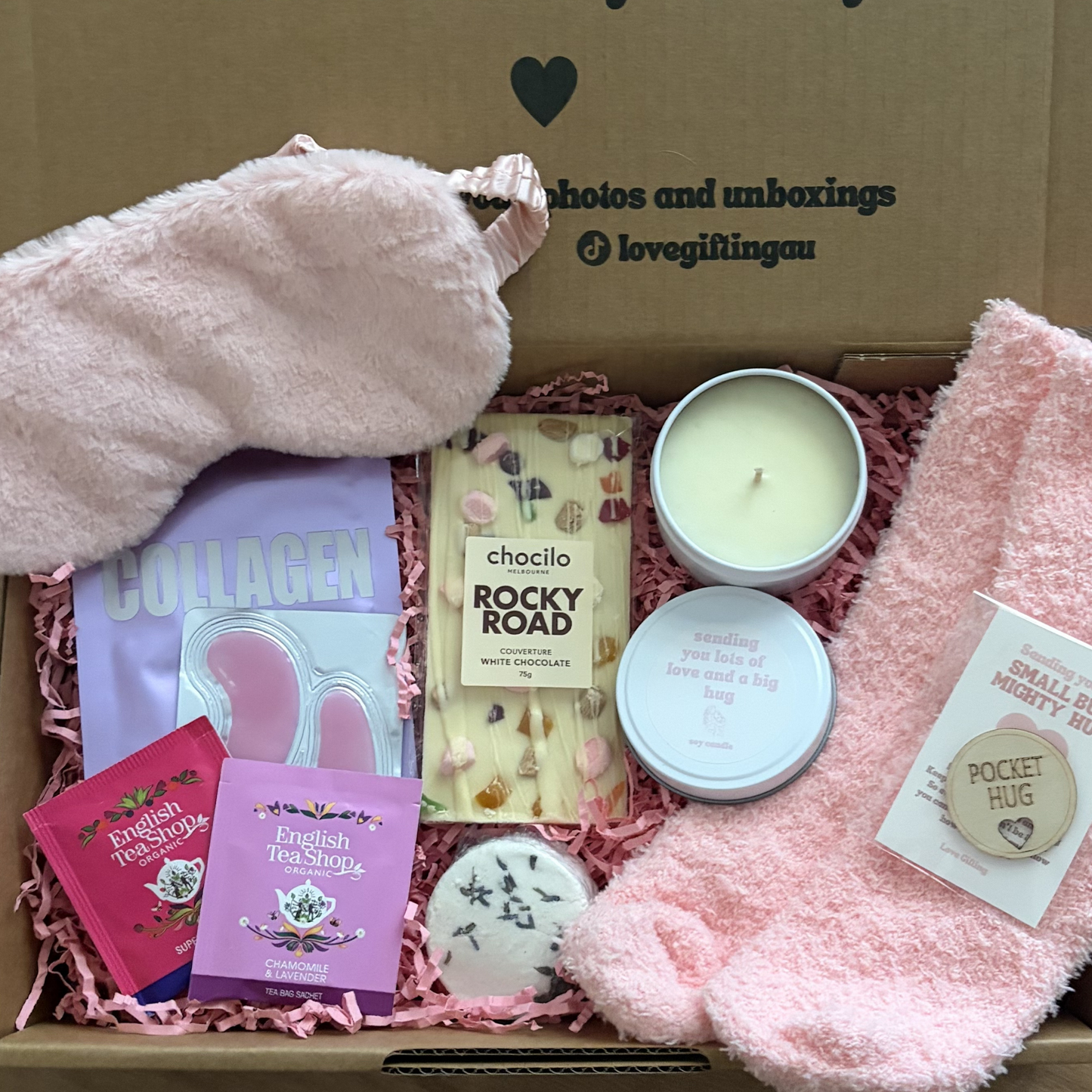 Wrapped in Comfort- Pink Relaxation & Pamper Gift Box