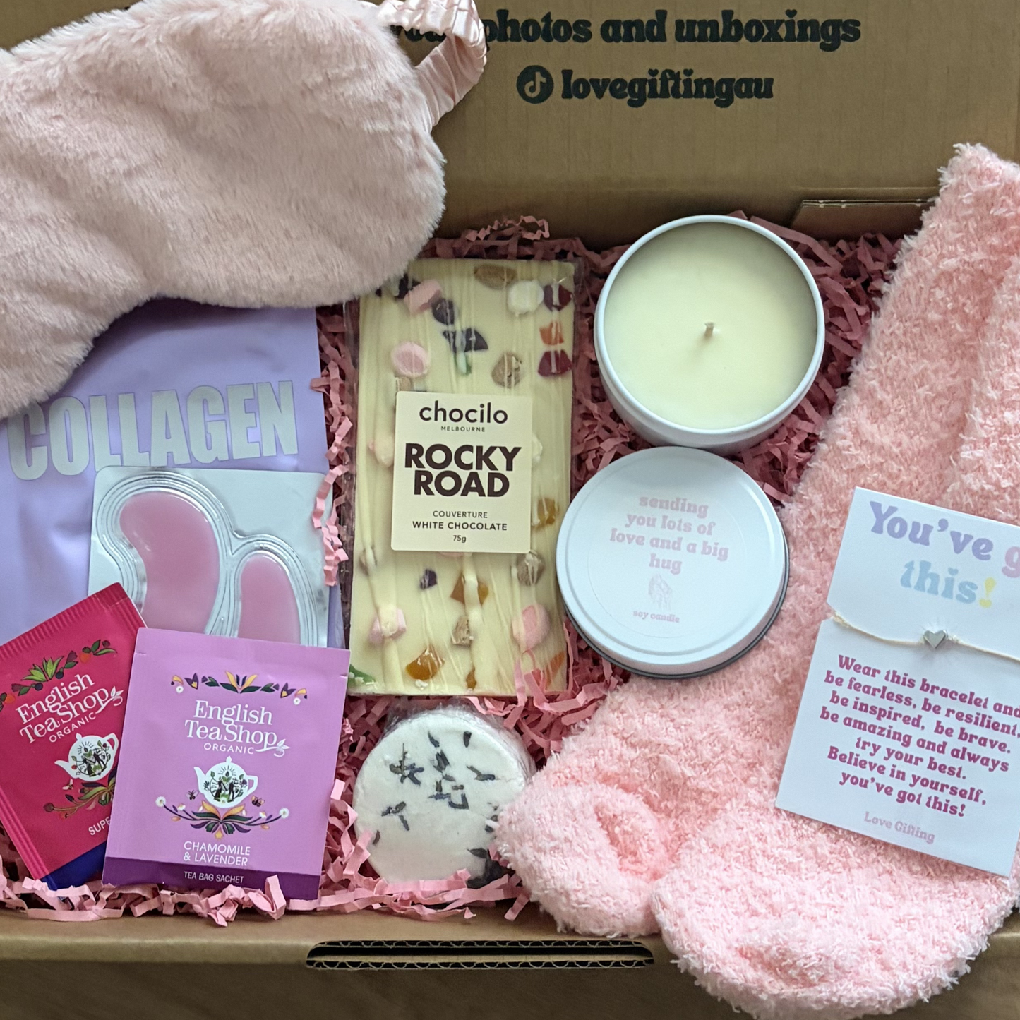 Wrapped in Comfort- Pink Relaxation & Pamper Gift Box