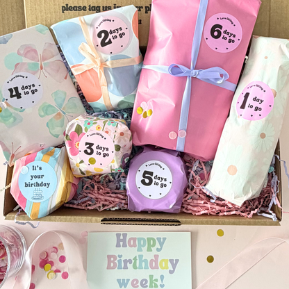 Deluxe Birthday Advent Gift Box - 7 Days of Birthday Surprises