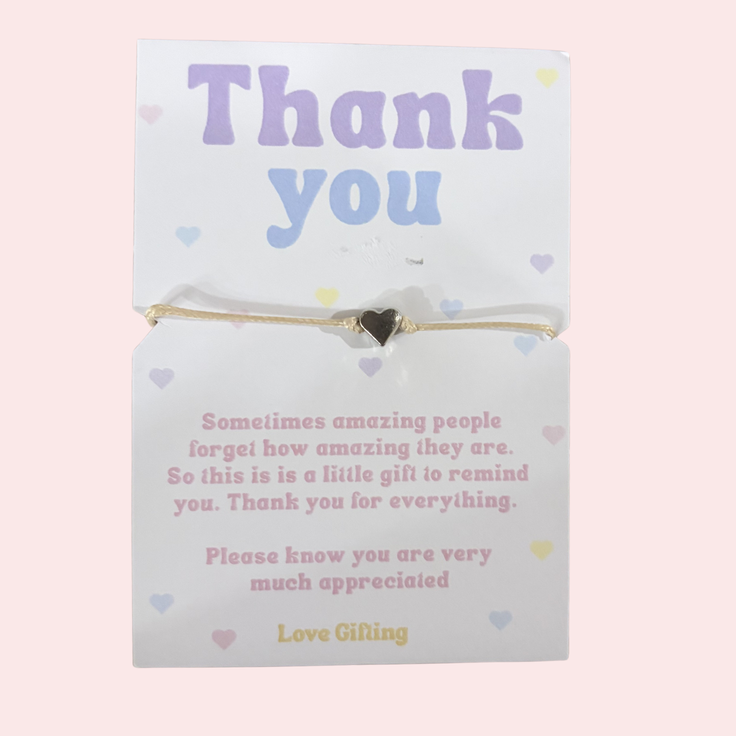 Thank You Bracelet - Appreciation Keepsake - Gift Box Extra
