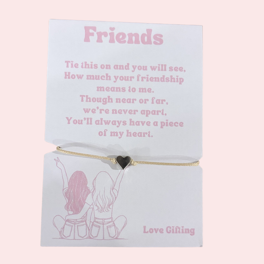 Friends Heart Bracelet - Best Friend Keepsake - Gift Box Extra