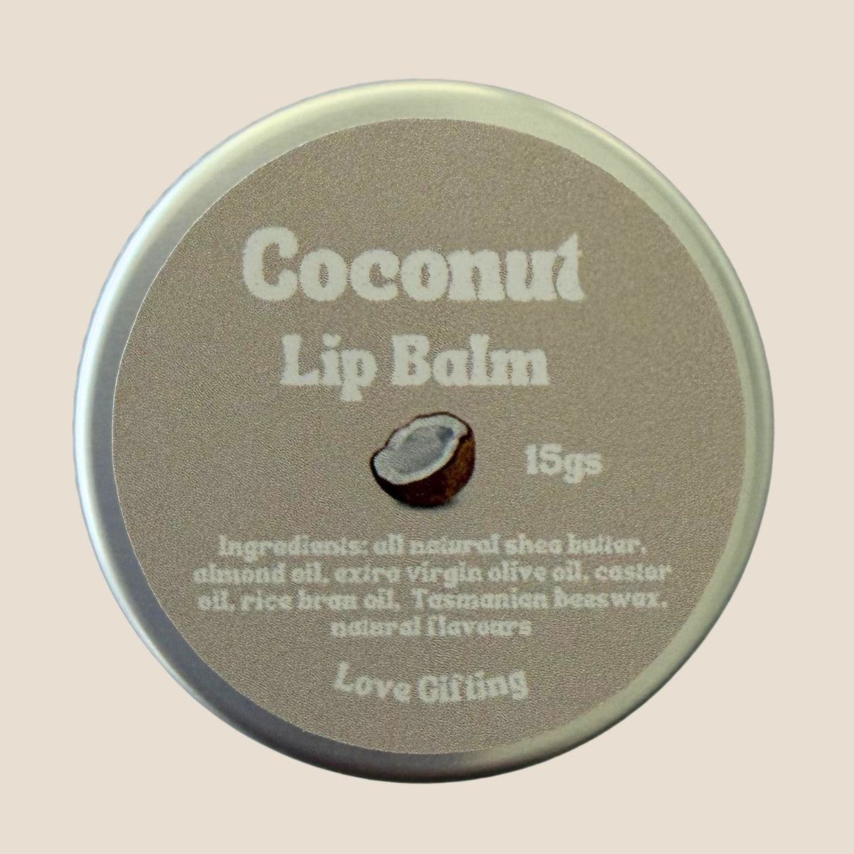 Coconut  - Natural Lip Balm Tin