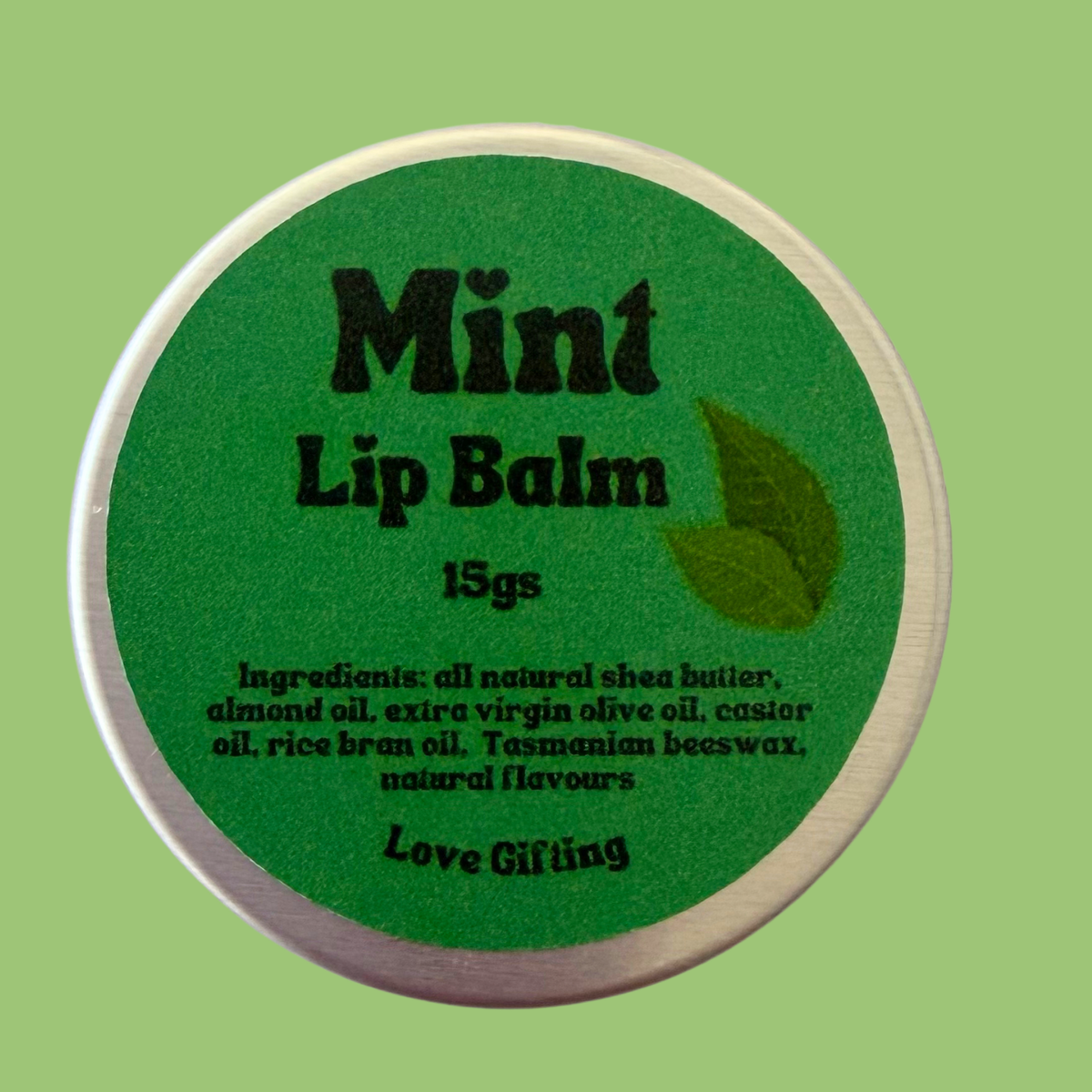 Mint  - Natural Lip Balm Tin