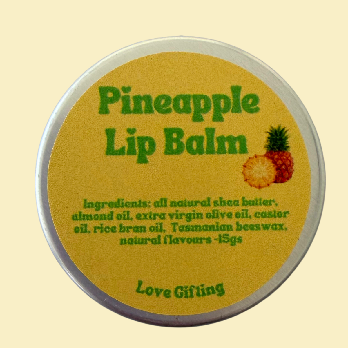 Pineapple  - Natural Lip Balm Tin