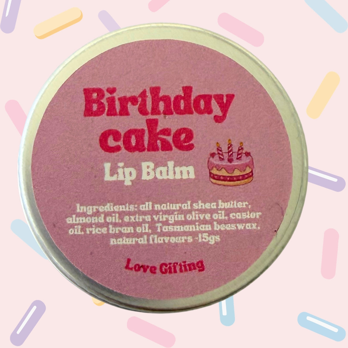 Birthday Cake - Natural Lip Balm