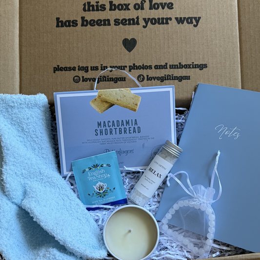 Time to Relax Gift Box – Blue Edition -Self Care Pamper Hamper Australia