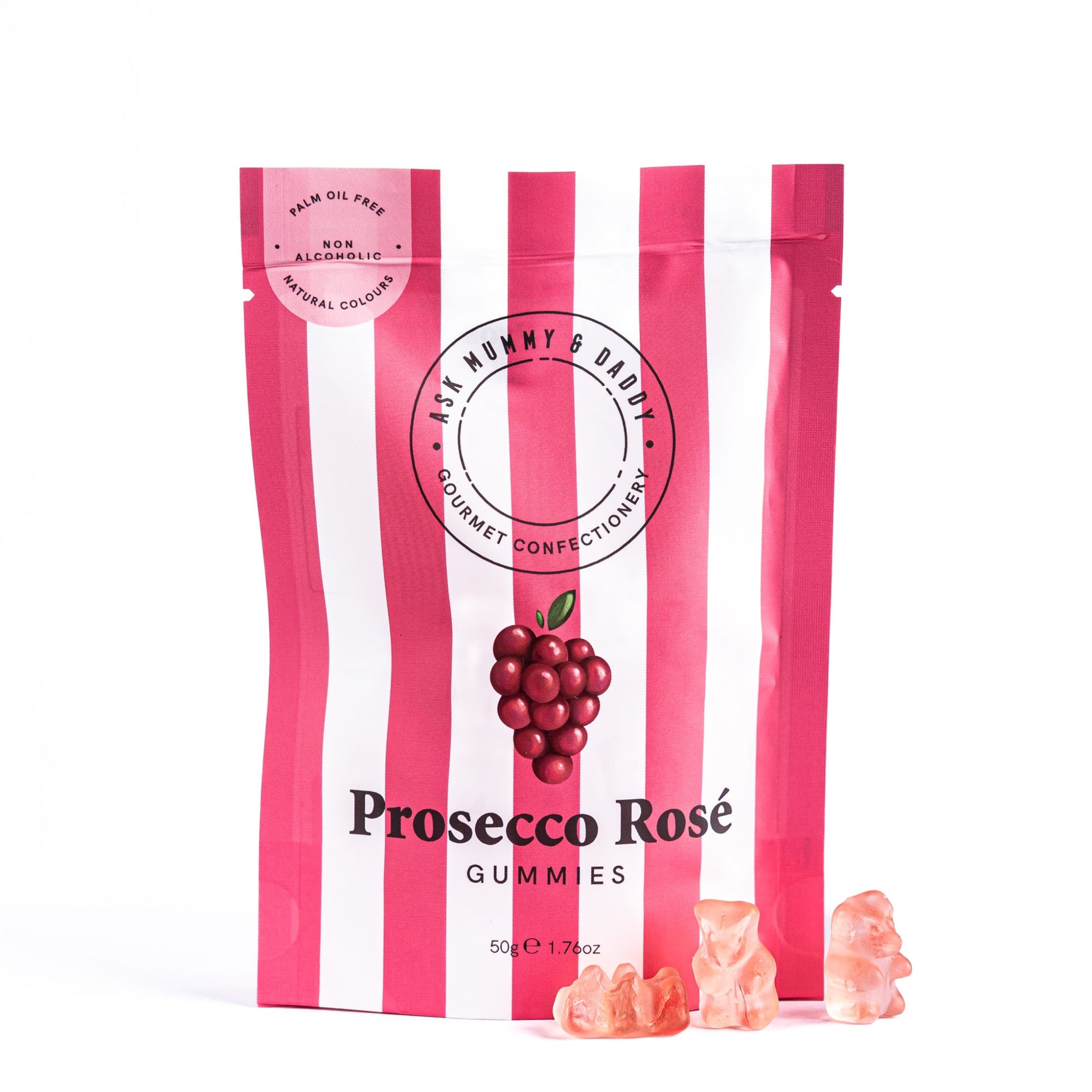 Ask Mummy and Daddt Prosecco Rose Gummies