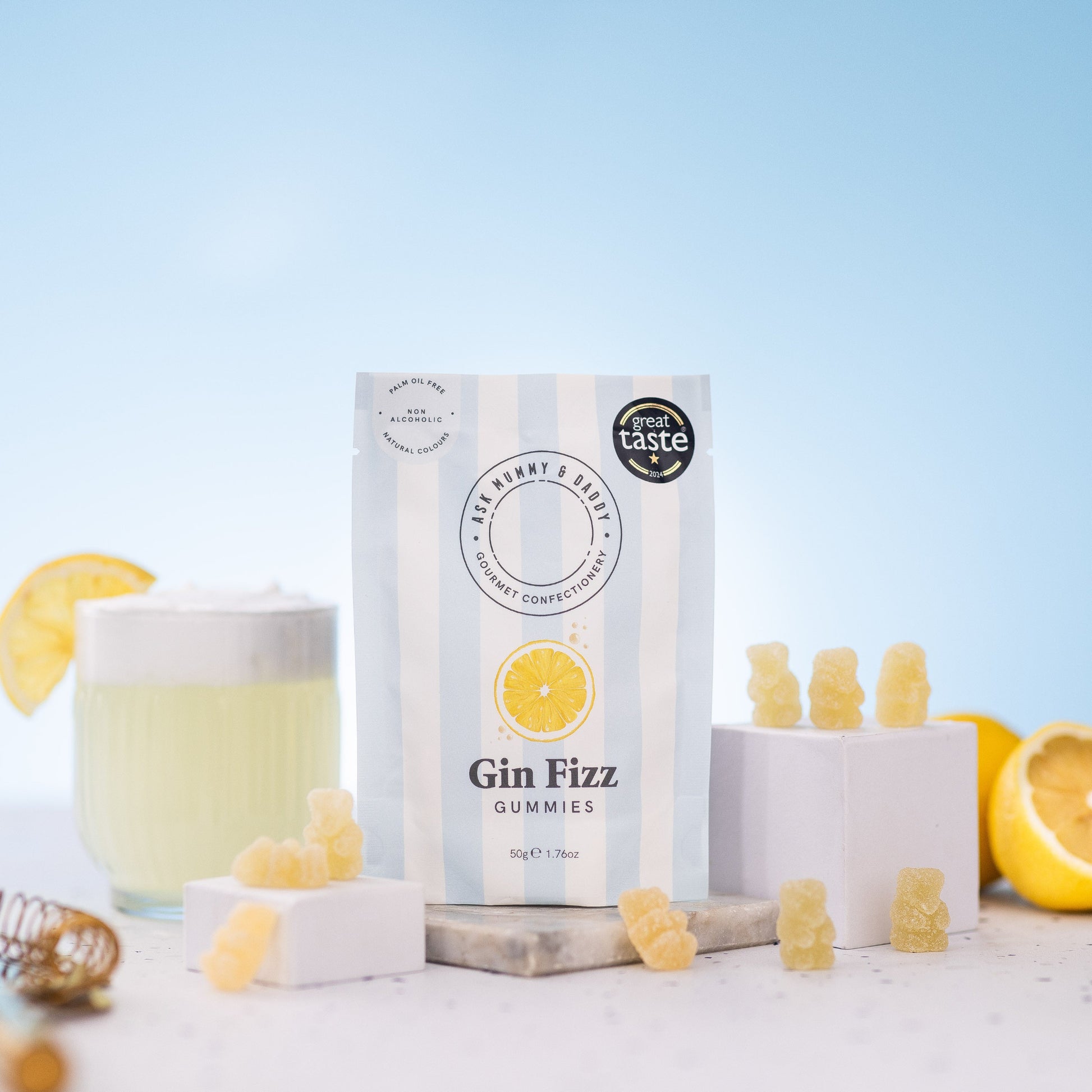 Ask Mummy and Daddy Gin Fizz gourmet gummy bears 