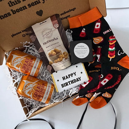 Men's Ginger Beer Gift Box with Gourmet Snacks