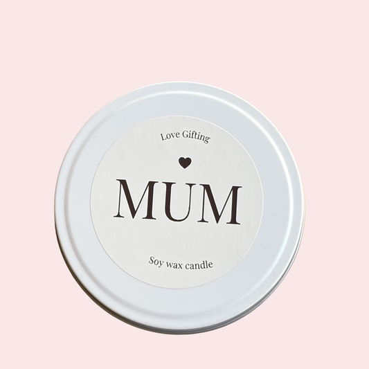 Mum - Mama - Best Mum Japanese Honeysuckle Candle Tin- Perfect for Mother's Day