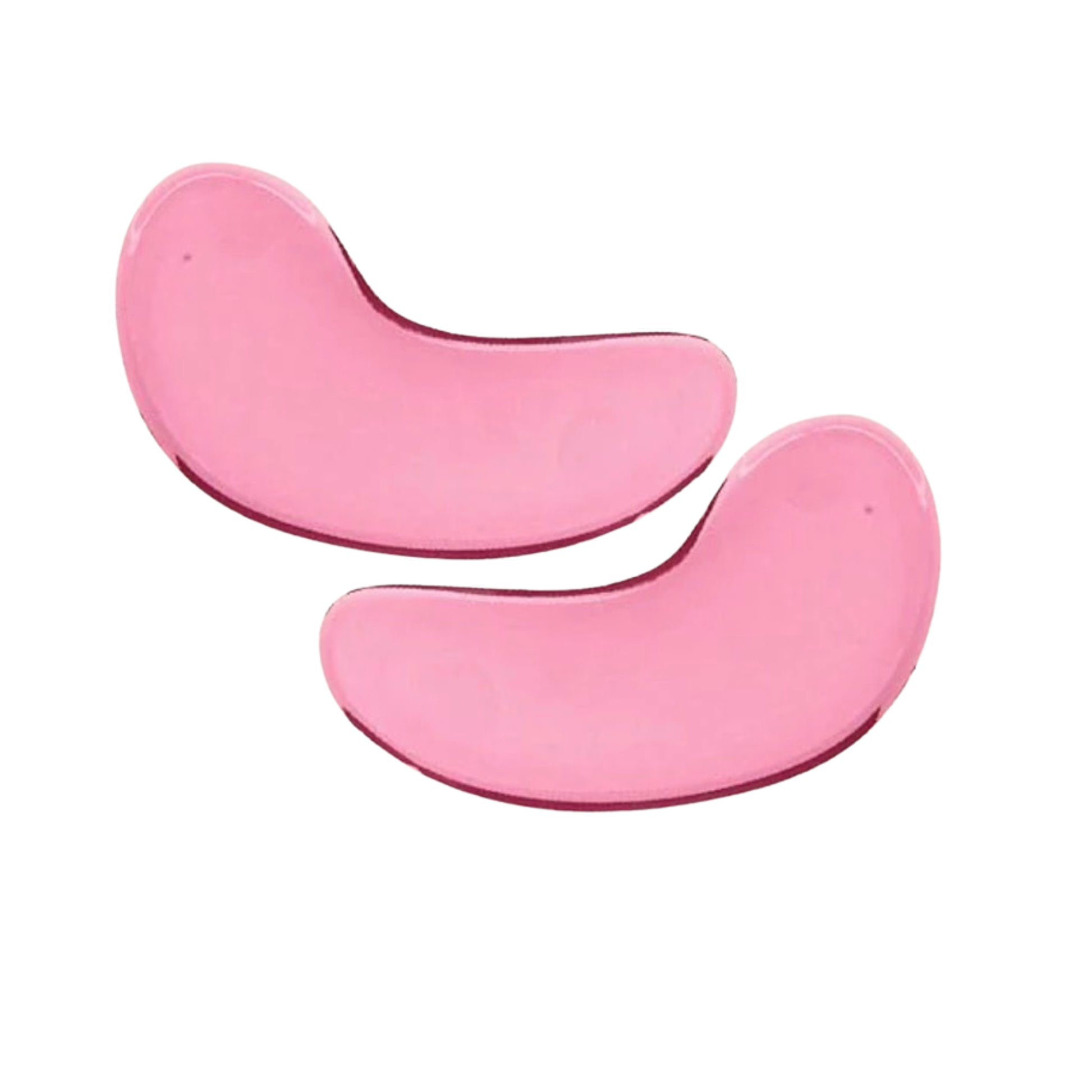 Two pink gel eye masks on a white background