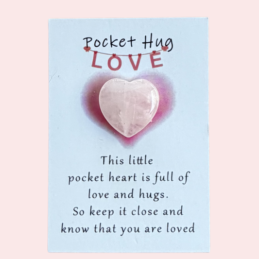 Pocket Love Hug  - Rose Quartz Keepsake Token