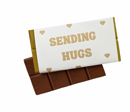 Sending Hugs Gourmet Milk Chocolate Bar - Perfect add on