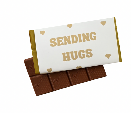 Sending Hugs Gourmet Milk Chocolate Bar - Perfect add on