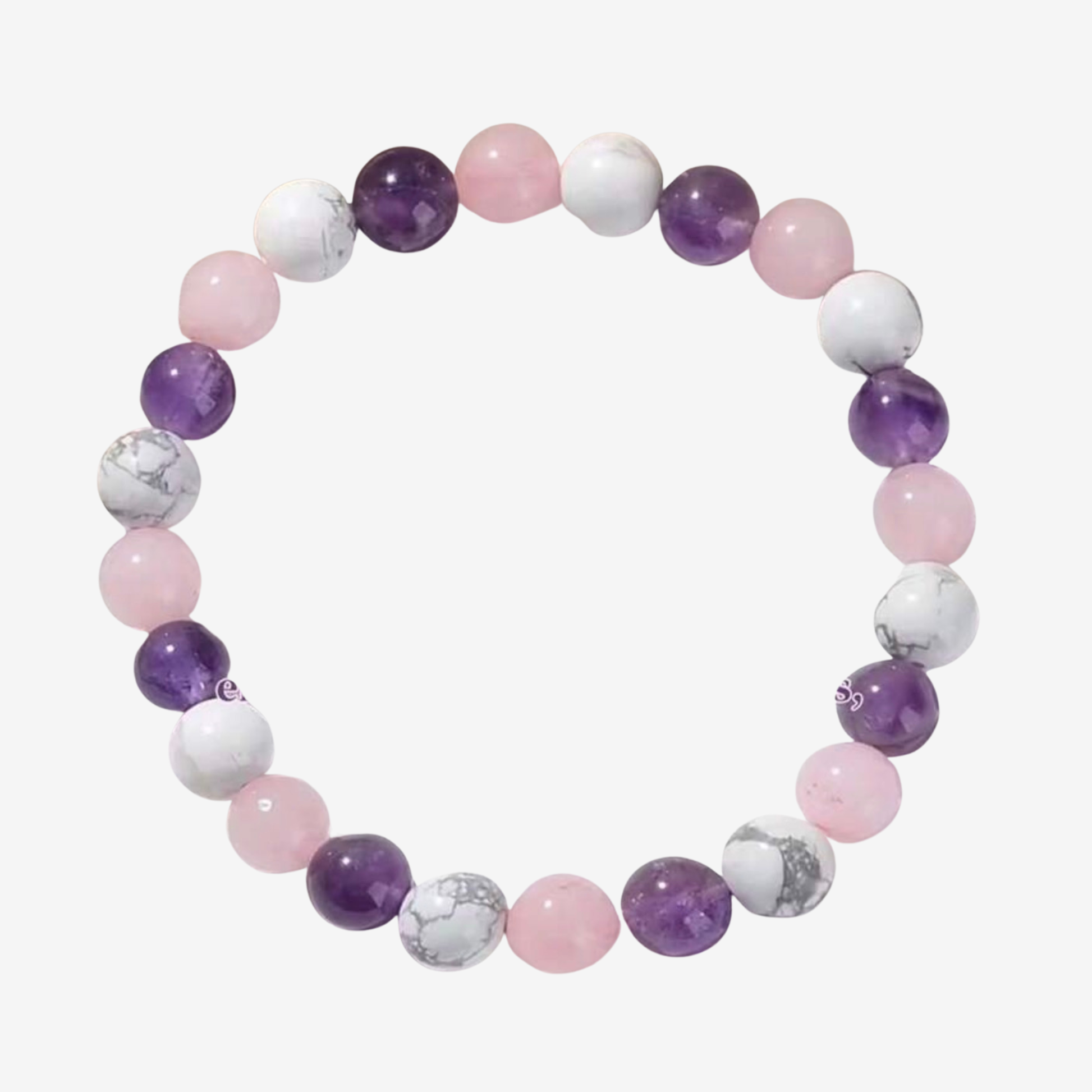 Multicolored beaded bracelet on a white background