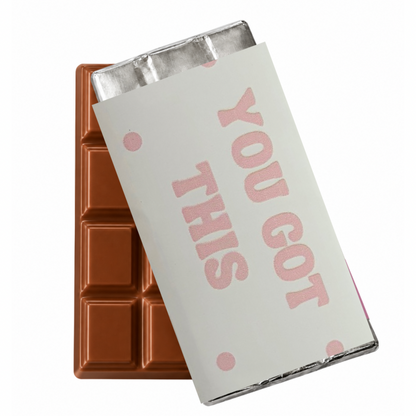 You've Got This 40g milk chocolate bar with pink encouragement wrapper, a thoughtful sweet treat.